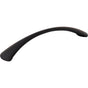 Hardware Resources - 128 mm Center-to-Center Black Arched Belfast Cabinet Pull - Matte Black