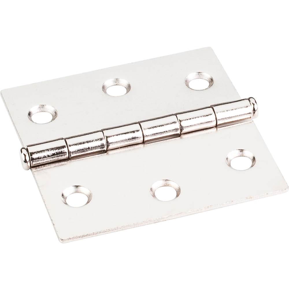 Hardware Resources - Bright Nickel 2-1/2'' x 2-1/2''  Swaged Butt Hinge - Bright Nickel