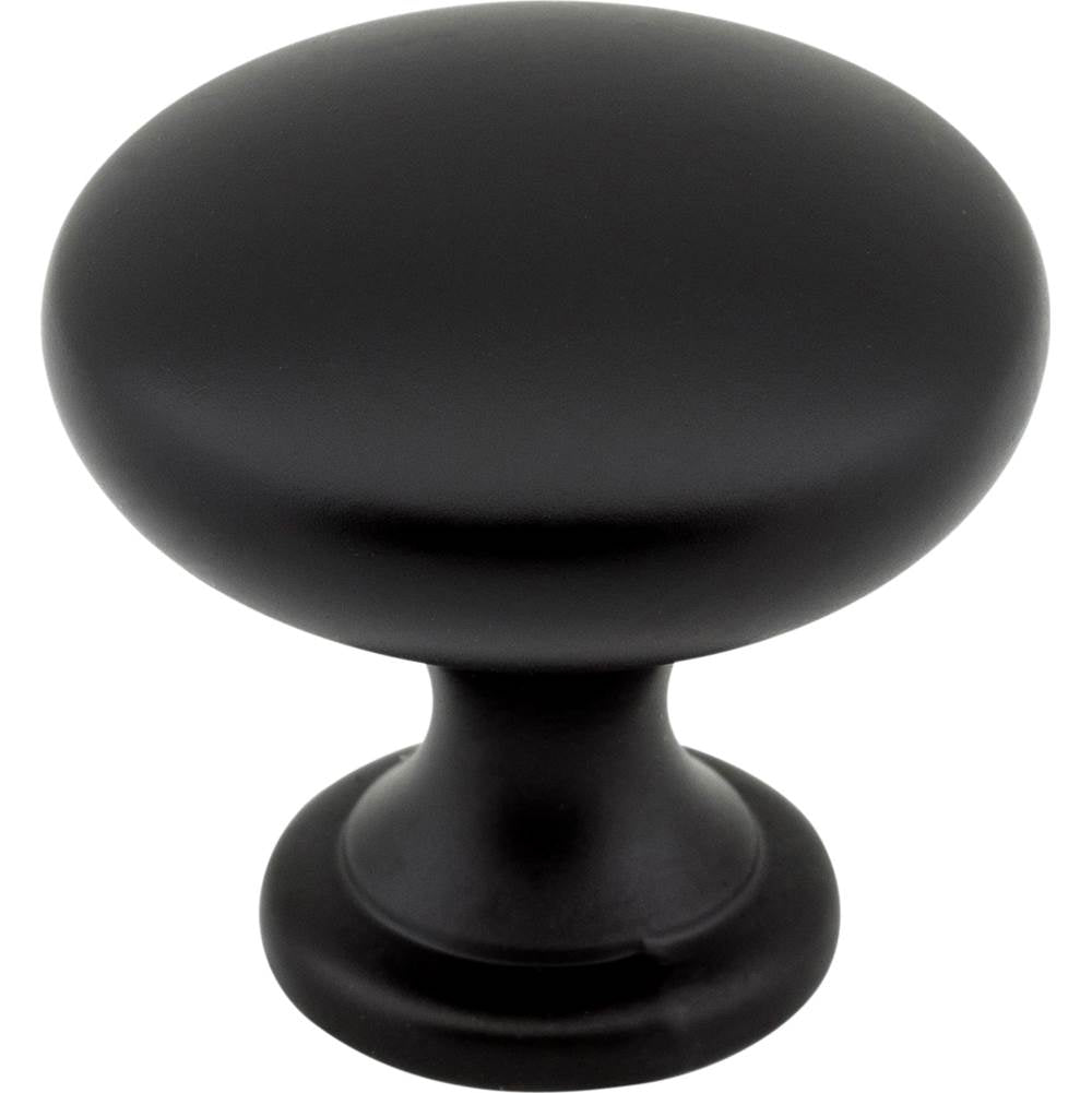 Hardware Resources - 1-3/16'' Diameter Matte Black Madison Cabinet Mushroom Knob - Matte Black
