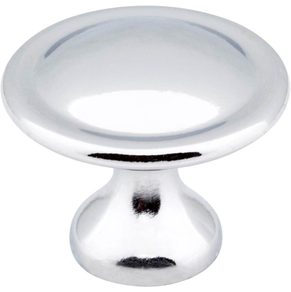Hardware Resources - 1-1/8'' Diameter Polished Chrome Button Watervale Cabinet Mushroom Knob - Polished Chrome