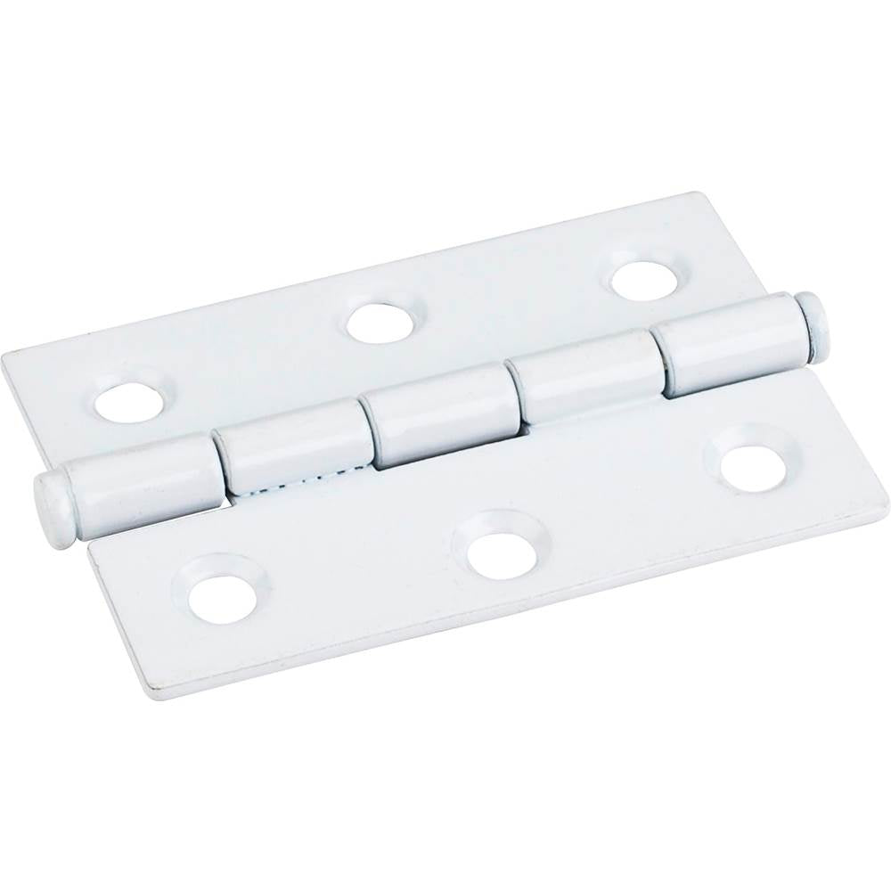 Hardware Resources - White 2-1/2'' x 1-11/16''  Single Full Swaged Butt Hinge - White