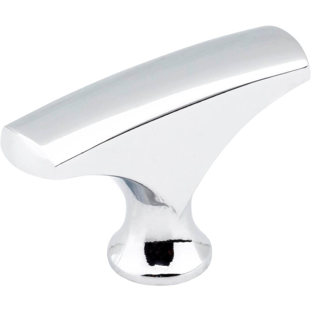Hardware Resources - 1-5/8'' Overall Length Polished Chrome Aiden Cabinet ''T'' Knob - Polished Chrome