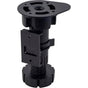 Hardware Resources - Black Plastic Adjustable Feet with Toe Kick Bracket 100-170 mm - Black