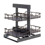 Hardware Resources - STORAGE WITH STYLE  Black Nickel 15'' Full-Height Blind Corner Organizer - Black Nickel