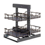 Hardware Resources - STORAGE WITH STYLE  Black Nickel 15'' Full-Height Blind Corner Organizer - Black Nickel