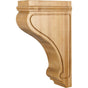 Hardware Resources - 4'' W x 9-3/4'' D x 16'' H Rubberwood Arts and Crafts Corbel - Unfinished
