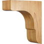 Hardware Resources - 3'' W x 8'' D x 9'' H Alder Minimalist Corbel - Unfinished