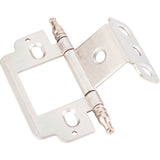 Hardware Resources - 270 degree Partial Wrap for 3/4'' Frame x 3/4'' Door, Inset Flush, ''A'' Style Minaret Tip Hinge - Satin Nickel - Satin Nickel