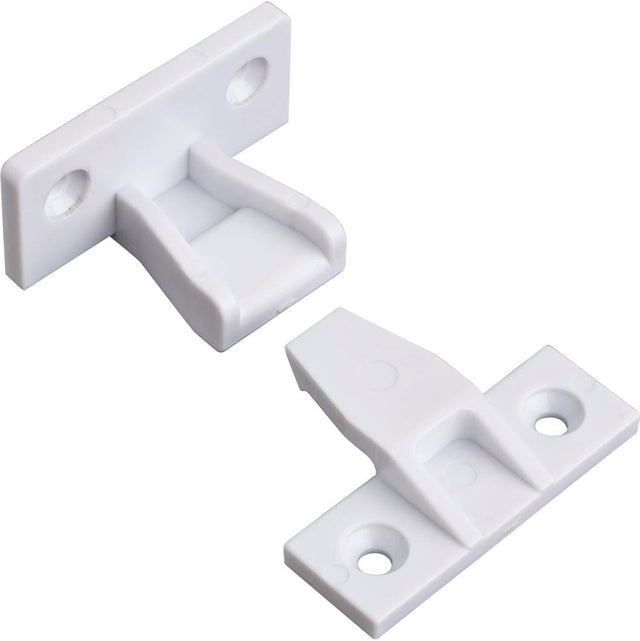 Hardware Resources - White Plastic Push Fit Panel Connector for False Fronts - White
