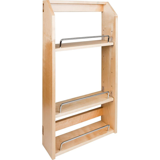 Hardware Resources - 15'' Wood Door Mount Spice Rack - UV Coated