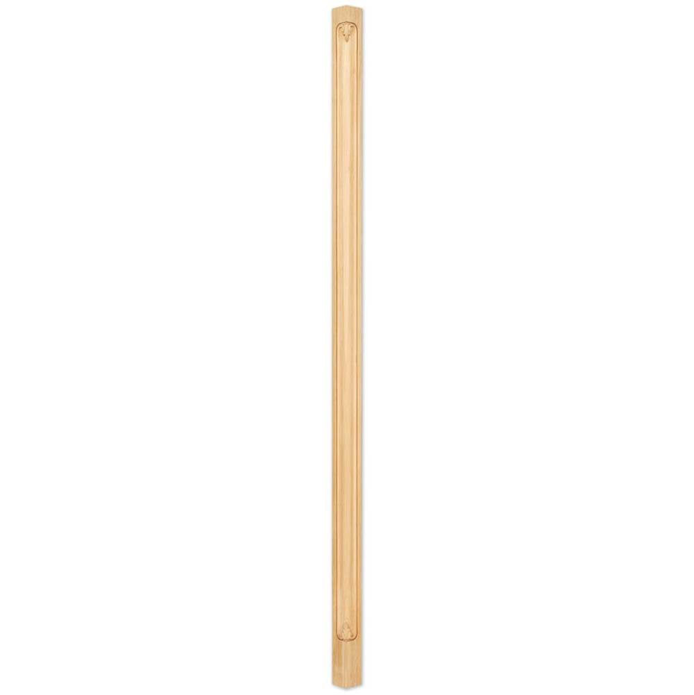 Hardware Resources - 2-3/4'' W x 2-3/4'' D x 84'' H Cherry Acanthus Corner Post - Unfinished
