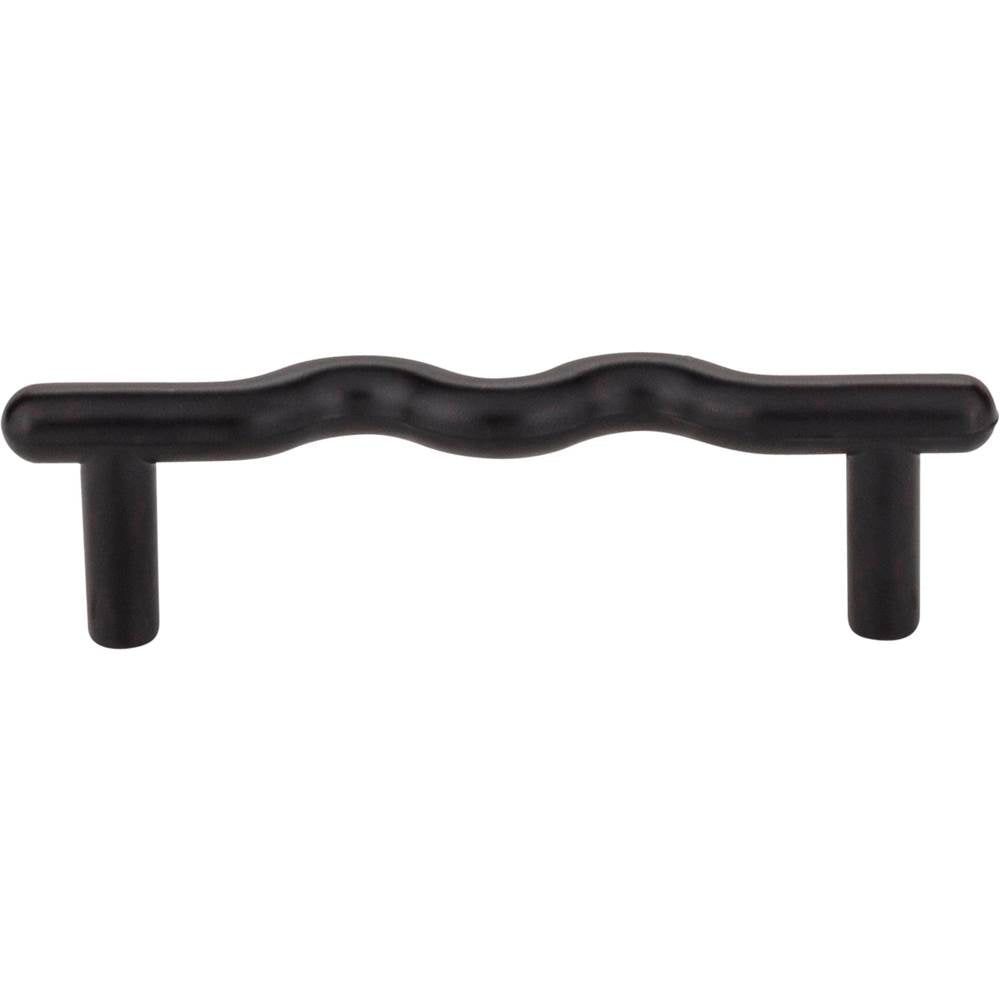 3'' Center-to-Center Matte Black Wavy Verona Cabinet Pull