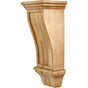 Hardware Resources - 6'' W x 5'' D x 14'' H Rubberwood Renaissance Corbel - Unfinished