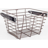Hardware Resources - Dark Bronze Closet Pullout Basket with Slides 14''D x 17''W x 11''H - Dark Bronze