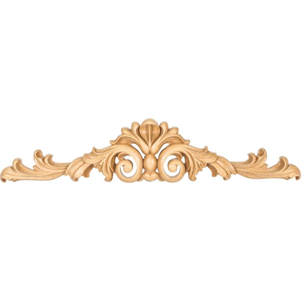 Hardware Resources - 20'' W x 1'' D x 4-1/4'' H White Birch Acanthus Onlay - Unfinished