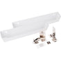 Hardware Resources - 14'' Slim Depth Plastic Tip-Out Tray Kit for Sink Front - White