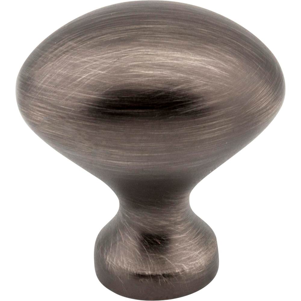 1-1/8'' Overall Length Brushed Pewter Oval Merryville Cabinet Knob