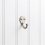 Hardware Resources - 1-3/4'' Satin Nickel Traditional Single Prong Ball End Wall Mounted Hook - Satin Nickel