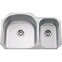 Hardware Resources - 31-1/2'' L x 20-1/2'' W x 9'' D Undermount 18 Gauge Stainless Steel 70/30 Double Bowl Sink - Stainless Steel