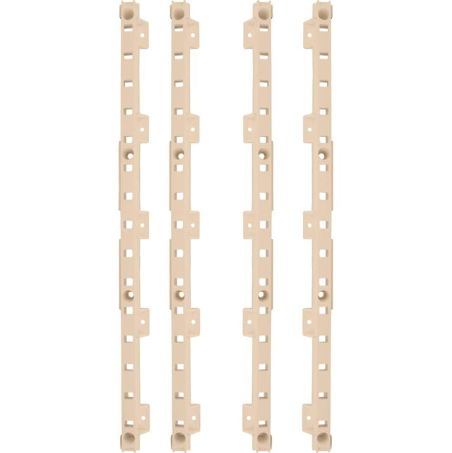 Hardware Resources - 4-quick Tray Pilasters 1'' With 8-hook Dowels and 8-screws Finish:  Beige - Almond
