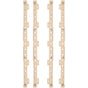 Hardware Resources - 4-quick Tray Pilasters 1'' With 8-hook Dowels and 8-screws Finish:  Beige - Almond