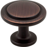 Hardware Resources - 1-1/4'' Diameter Brushed Oil Rubbed Bronze Round Button Gatsby Cabinet Knob - Brushed Oil Rubbed Bronze