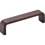 Hardware Resources - 4'' Center-to-Center Brushed Oil Rubbed Bronze Square Asher Cabinet Pull - Brushed Oil Rubbed Bronze