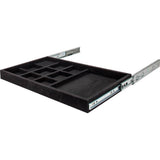 Hardware Resources - Black Felt 10-Compartment Jewelry Organizer Drawer - Black