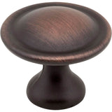 Hardware Resources - 1-1/8'' Diameter Brushed Oil Rubbed Bronze Button Watervale Cabinet Mushroom Knob - Brushed Oil Rubbed Bronze