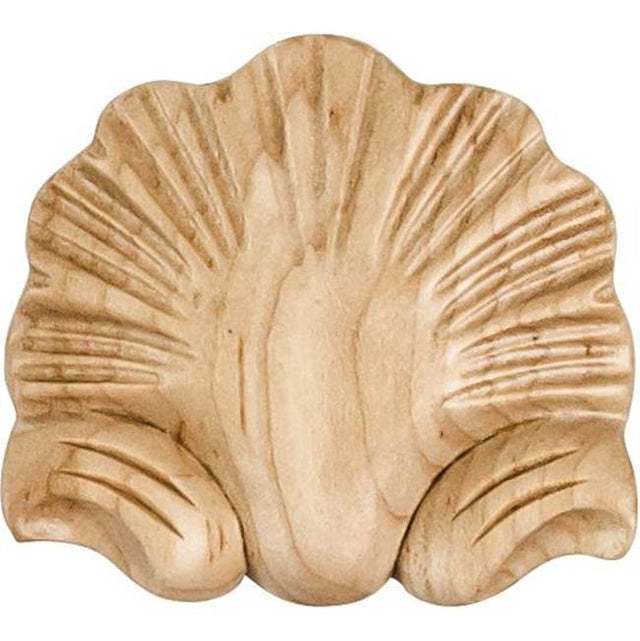 Hardware Resources - 3-1/8'' W x 1/2'' D x 2-7/8'' H Maple Shell Applique - Unfinished