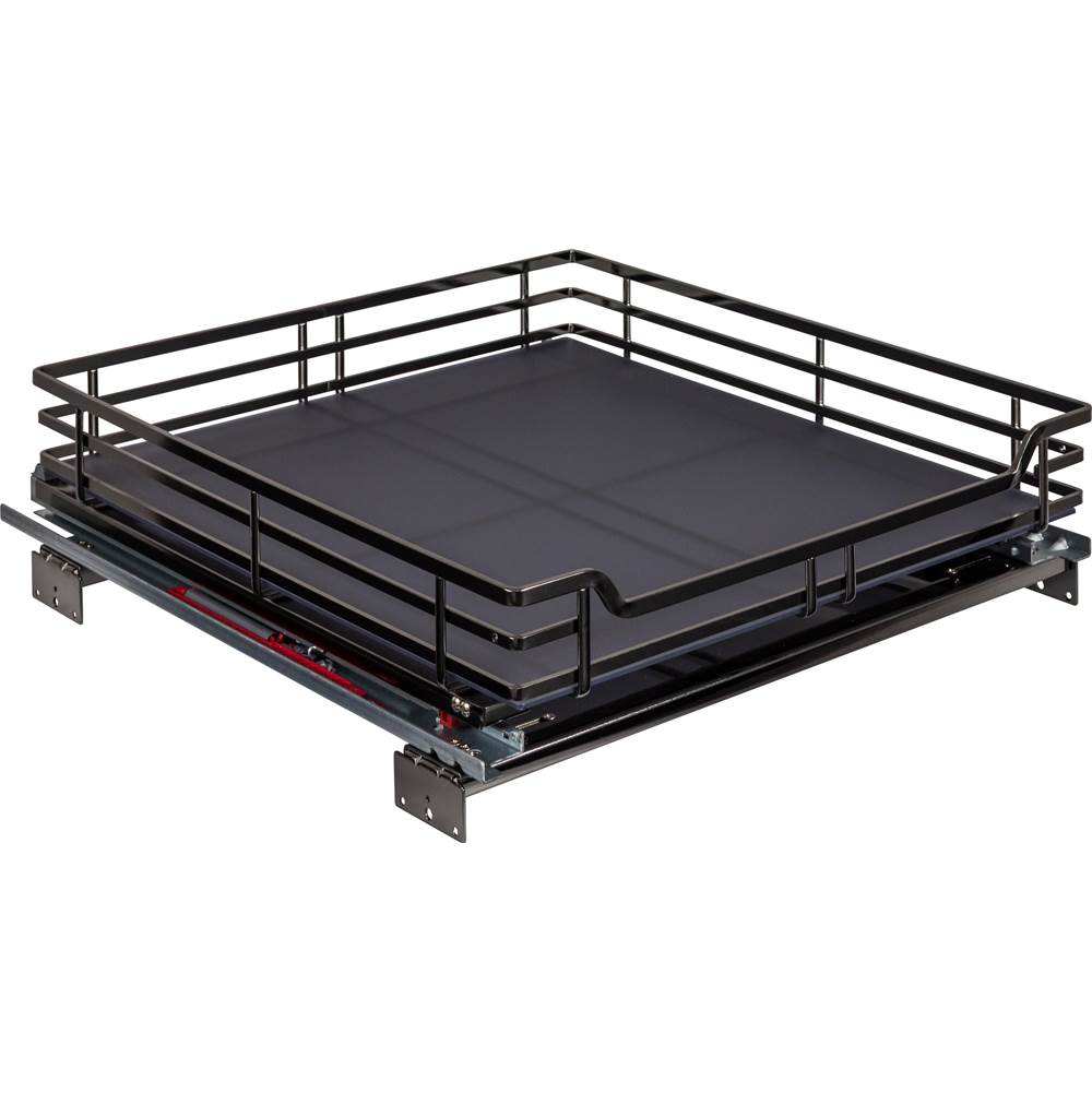 Hardware Resources - 21'' Black Nickel STORAGE WITH STYLE  Metal Soft-close Pullout Basket - Black Nickel