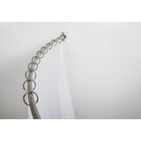 Hardware Resources - 56''-72'' Satin Nickel Adjustable Curved Shower Curtain Rod - Retail Packaged - Satin Nickel