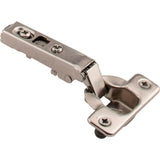 110 degree Standard Duty Full Overlay Screw Adjustable Self-close Hinge with Press-in 8 mm Dowels
