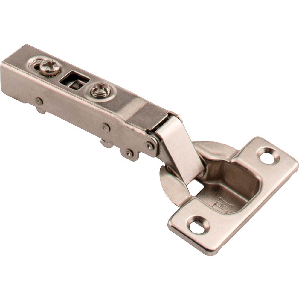 Hardware Resources - 110 degree Heavy Duty Full Overlay Screw Adjustable Soft-close Hinge without Dowels - Polished Nickel