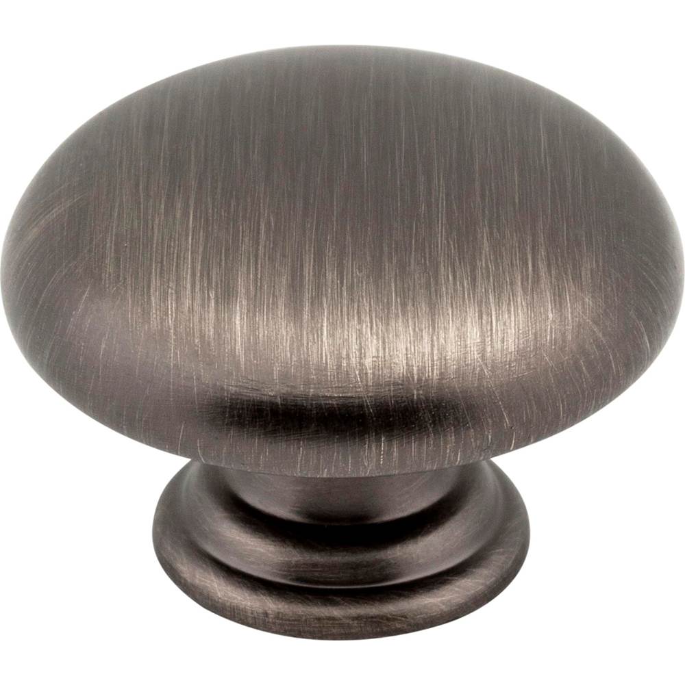 Hardware Resources - 1-3/16'' Diameter Brushed Pewter Gatsby Cabinet Mushroom Knob - Brushed Pewter
