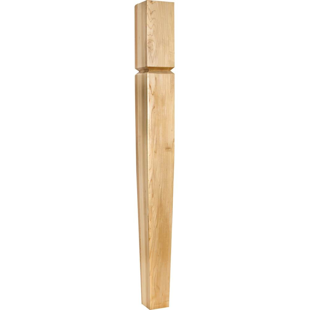 Hardware Resources - 3-1/2'' W x 3-1/2'' D x 35-1/2'' H Rubberwood Grooved Arts and Crafts Post - Unfinished