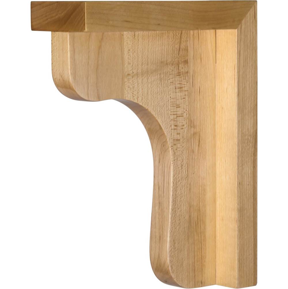 Hardware Resources - 2-1/2'' W x 6'' D x 6'' H Rubberwood Bar Corbel - Unfinished