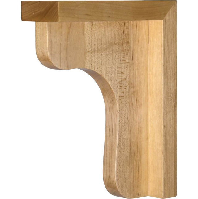 Hardware Resources - 2-1/2'' W x 6'' D x 6'' H Rubberwood Bar Corbel - Unfinished