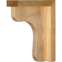 Hardware Resources - 2-1/2'' W x 6'' D x 6'' H Rubberwood Bar Corbel - Unfinished