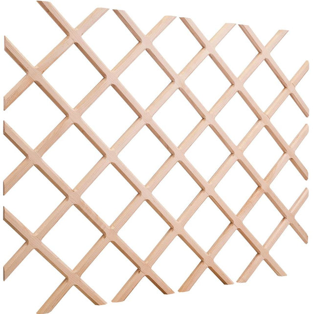 Hardware Resources - 30'' H x 24'' W Alder Wine Bottle Lattice - Unfinished