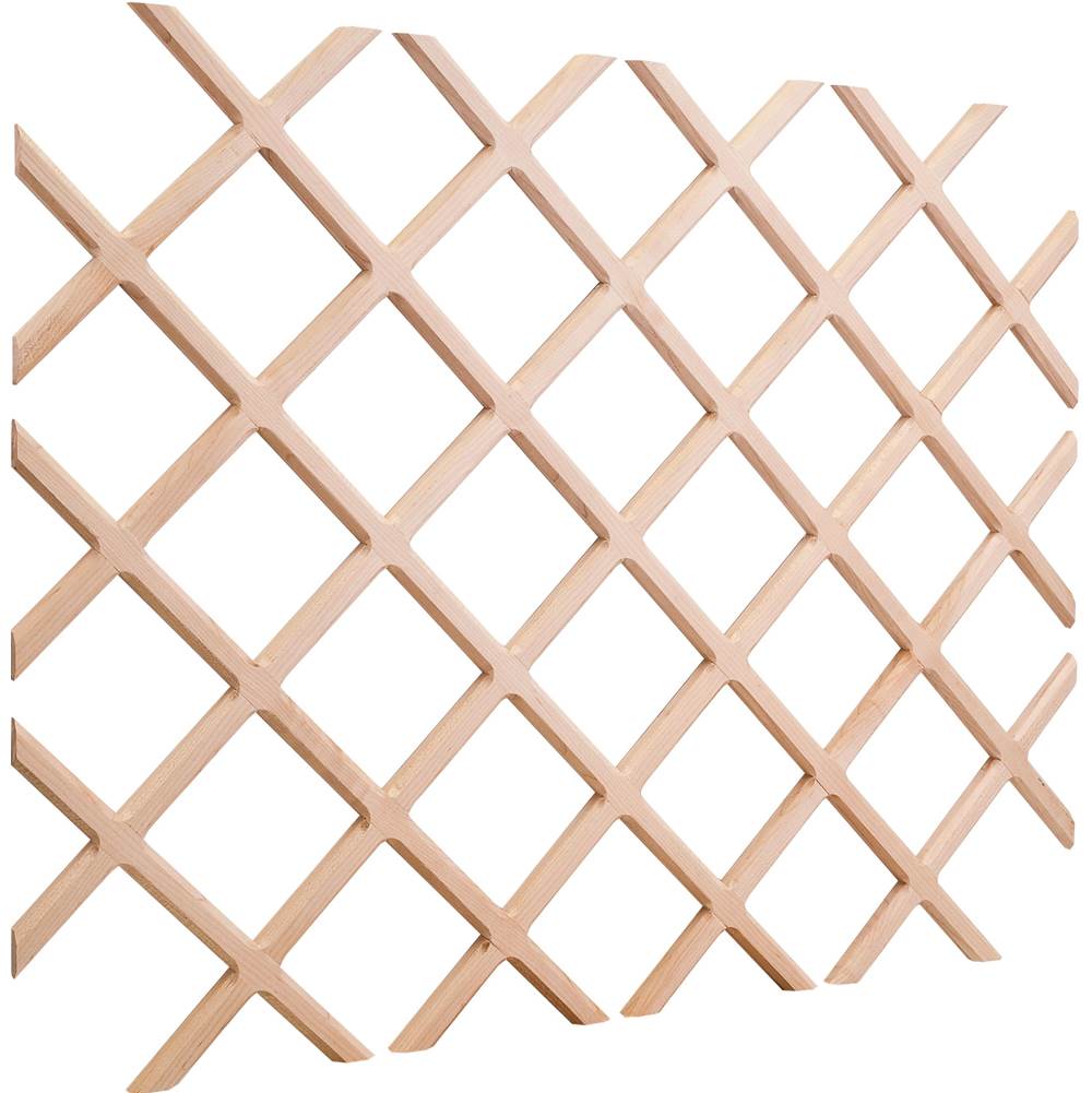 Hardware Resources - 48'' H x 36'' W Alder Wine Bottle Lattice - Unfinished