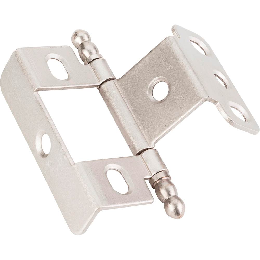 Hardware Resources - 270 degree Full Wrap for 3/4'' Frame x 3/4'' Door, Inset Flush Ball Tip Hinge - Satin Nickel - Satin Nickel