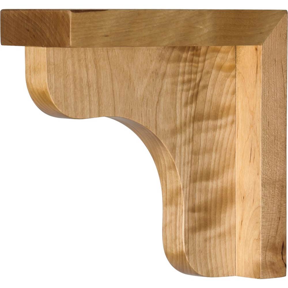 Hardware Resources - 2-1/2'' W x 6'' D x 8'' H Rubberwood Bar Corbel - Unfinished