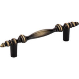 Hardware Resources - 3'' Center-to-Center Brushed Antique Brass Baroque Kingsport Cabinet Pull - Brushed Antique Brass