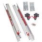 Hardware Resources - 12'' Standard Duty Soft-close 100 lb Full Extension Undermount Slide Kit Includes Clips, Rear Brackets and Screws - Zinc