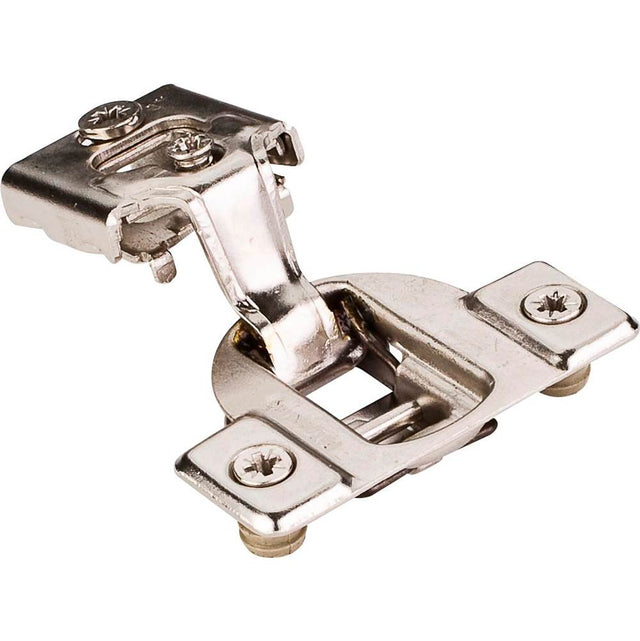 Hardware Resources - 105 degree 1'' Economical Standard Duty Self-close Compact Hinge with 8 mm Dowels - Polished Nickel
