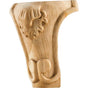 Hardware Resources - 3-1/2'' W x 3-1/2'' D x 5'' H Cherry Acanthus Leg - Unfinished