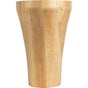 Hardware Resources - 4'' W x 4'' D x 6'' H Rubberwood Contemporary Cove Bun Foot - Unfinished