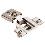 Hardware Resources - 105 degree 1/2'' Economical Standard Duty Self-close Compact Hinge with Easy Fix Dowels - Polished Nickel
