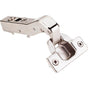 Hardware Resources - 45 degree Heavy Duty Corner Overlay Cam Adjustable Soft-close Hinge with Press-in 8 mm Dowels - Polished Nickel